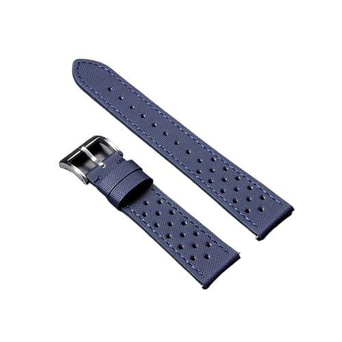 NCSAJCNX 20 mm 22 Segeltucharmbänder, kompatibel mit Blancpain, Omega, Seiko-Taucheruhren, Herren- und Damen-Nylon-Uhrenarmbänder Schnellverschluss, wasserdicht(Blue,20mm) von NCSAJCNX