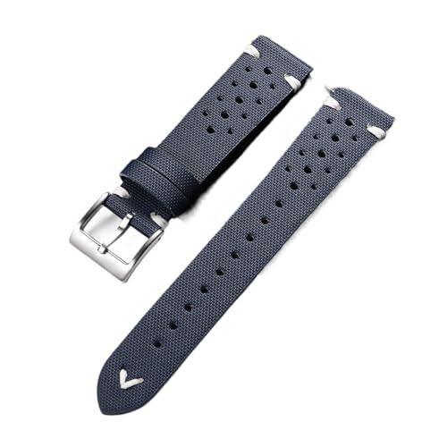 NCSAJCNX Atmungsaktives Segeltuch-Uhrenarmband, kompatibel mit Omega for Seiko Business, Nylon, wasserdicht, for Herren und Damen, Schnellverschluss(Blue,18mm) von NCSAJCNX