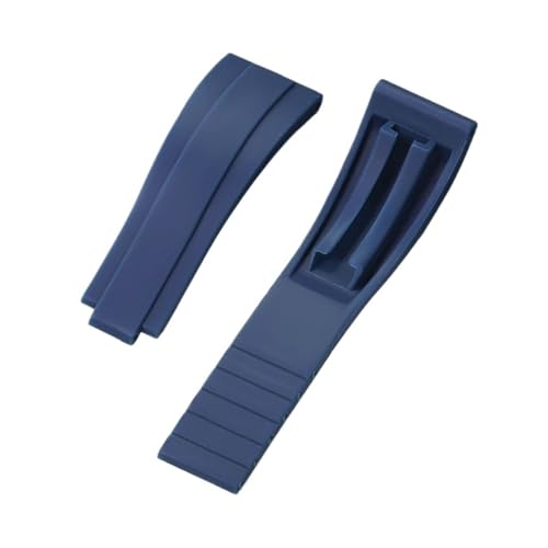 NCSAJCNX Gummi, kompatibel mit Rolex Daytona Submariner GMT OYSTERFLEX Silikon-Armband, wasserdichtes Submariner-Armband for Männer und Frauen(Blue) von NCSAJCNX