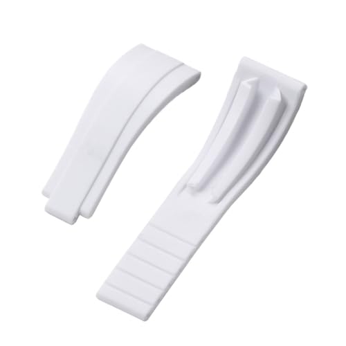 NCSAJCNX Gummi, kompatibel mit Rolex Daytona Submariner GMT OYSTERFLEX Silikon-Armband, wasserdichtes Submariner-Armband for Männer und Frauen(White) von NCSAJCNX