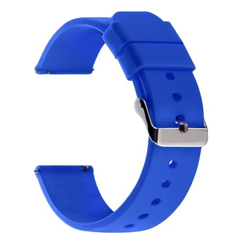NCSAJCNX Gummi-Silikonarmband, universell, 18/20/22/24 mm, Herren und Damen, weiches Sportband, wasserdicht, GT4, kompatibel mit Casio(Blue,22mm) von NCSAJCNX