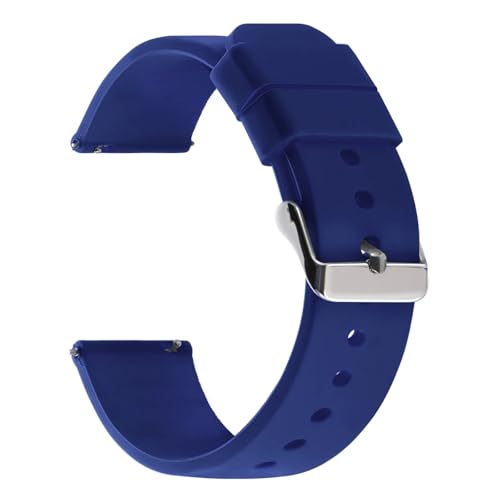 NCSAJCNX Gummi-Silikonarmband, universell, 18/20/22/24 mm, Herren und Damen, weiches Sportband, wasserdicht, GT4, kompatibel mit Casio(Deep blue,22mm) von NCSAJCNX