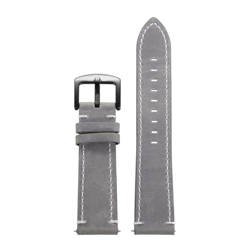 NCSAJCNX Uhrenarmbänder Kalbsleder Ersatzarmband for Armbanduhren 18 19 20 22 23 24 mm Uhrenarmband for Herren und Damen aus weichem Stoff(Gray,20mm) von NCSAJCNX