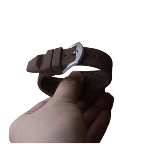 NCSAJCNX Uhrenarmband kompatibel mit MK-Serie Mk8184 Mk8152 Mk9020 Mk8730 Mk8761 8295 8296 8445 Gummi Silikon konvex 29 * 13 mm Herrenbänder Schwarz Braun(Brown) von NCSAJCNX
