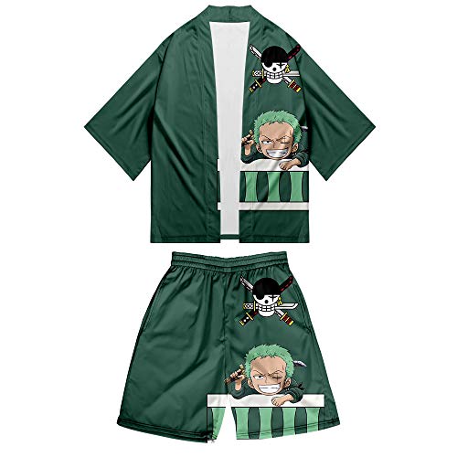 Kimono und Hosen Set T-Shirt + Shorts 3D Digitaldruck Sommer 3/4 Hülse Tops Anzug Oberteile Cardigan Sport Hemd Kurze Hose Set für Männer Damen von NCTCITY