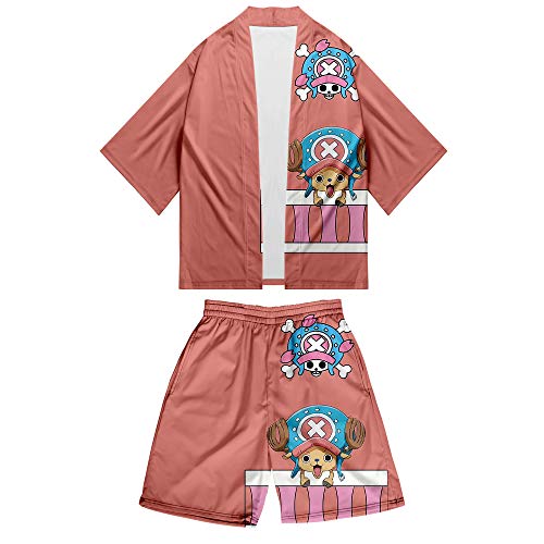 Kimono und Hosen Set T-Shirt + Shorts 3D Digitaldruck Sommer 3/4 Hülse Tops Anzug Oberteile Cardigan Sport Hemd Kurze Hose Set für Männer Damen von NCTCITY