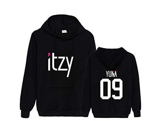 KPOP ITZY Bedrucken Kapuzenpullover Freizeit Langarm Hoodies Langärmliges Loose Sweater Top für Herren und Damen YUNA RYUJIN CHAERYEONG LIA YEJI von NCTCITY