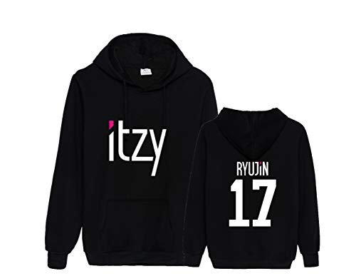 KPOP ITZY Bedrucken Kapuzenpullover Freizeit Langarm Hoodies Langärmliges Loose Sweater Top für Herren und Damen YUNA RYUJIN CHAERYEONG LIA YEJI von NCTCITY