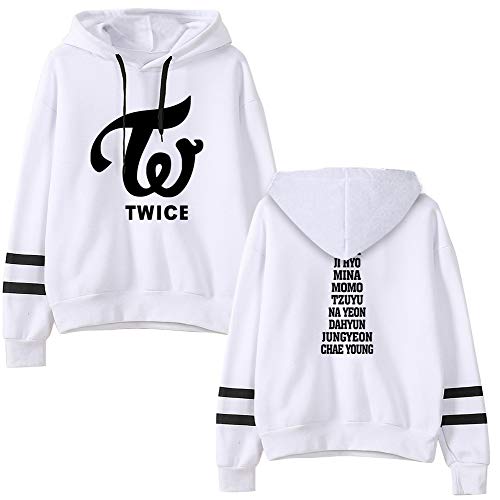 KPOP Twice Kapuzenpullover Loose Sweater Hoodies Hip Hop Sweatshirts Freizeit Tops Mit Kordelzug Für Männer und Frauen NA YEON JUNG YEON MOMO SANA JI Hyo MINA DAHYUN CHAE Young TZUYU von NCTCITY