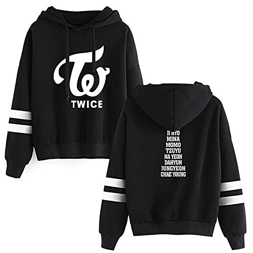 KPOP Twice Kapuzenpullover Loose Sweater Hoodies Hip Hop Sweatshirts Freizeit Tops Mit Kordelzug Für Männer und Frauen NA YEON JUNG YEON MOMO SANA JI Hyo MINA DAHYUN CHAE Young TZUYU von NCTCITY
