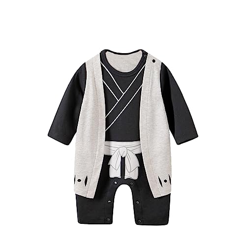 NCTCITY Baby Jungen Mädchen Spielanzug Unisex Bodys Einteiler Overall Neugeborene Strampler Kleinkinder Jumpsuit Anime Cosplay Bodysuit Playwear Onesies mit Druckknopf Luffy Chopper Son Goku von NCTCITY