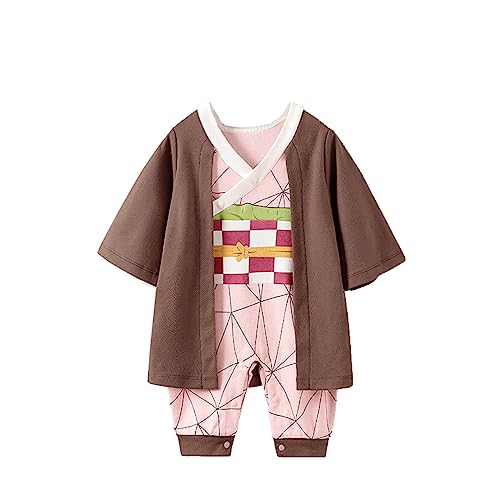 NCTCITY Baby Jungen Mädchen Spielanzug Unisex Einteiler Overall Neugeborene Strampler Kleinkinder Jumpsuit Anime Bodysuit mit Druckknopf von NCTCITY