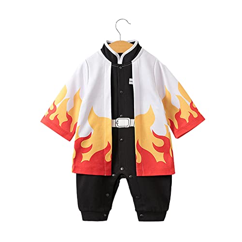 NCTCITY Baby Jungen Mädchen Spielanzug Unisex Bodys Einteiler Overall Neugeborene Strampler Kleinkinder Jumpsuit Anime Cosplay Bodysuit Playwear Onesies mit Druckknopf Luffy Chopper Son Goku von NCTCITY