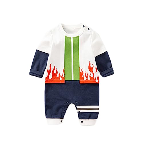 NCTCITY Baby Jungen Mädchen Spielanzug Unisex Bodys Einteiler Overall Neugeborene Strampler Kleinkinder Jumpsuit Anime Cosplay Bodysuit Playwear Onesies mit Druckknopf Luffy Chopper Son Goku von NCTCITY