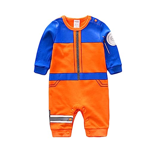 NCTCITY Baby Jungen Mädchen Spielanzug Unisex Bodys Einteiler Overall Neugeborene Strampler Kleinkinder Jumpsuit Anime Cosplay Bodysuit Playwear Onesies mit Druckknopf Luffy Chopper Son Goku von NCTCITY