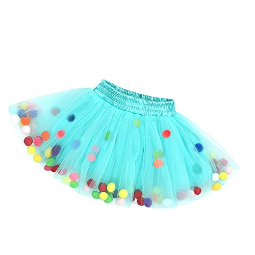 NCTCITY Baby Mädchen Tüllrock Kinder Tanzrock Prinzessin Ballettrock Minirock Tanz Kleid Tutu Pettiskirt mit Pom Pom Balls für Performance Party 1-6 Jahre von NCTCITY