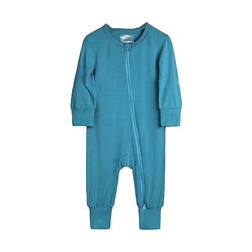 NCTCITY Baby Strampler mit Fuß Kinder Overall Jumpsuit Jungen Maedchen Schlafstrampler Babychlafanzug Neugeborenes Spielanzug Frühling Herbst Schlafanzug 2-Wege-Reißverschluss von NCTCITY