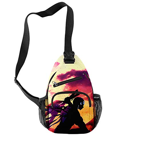 NCTCITY Brusttasche Schleuder Rucksack Umhängetasche Schultertasche Tasche Sporttasche Anime 3D-Druck Canvas Crossbody Bag für Reisen Wandern Camping von NCTCITY