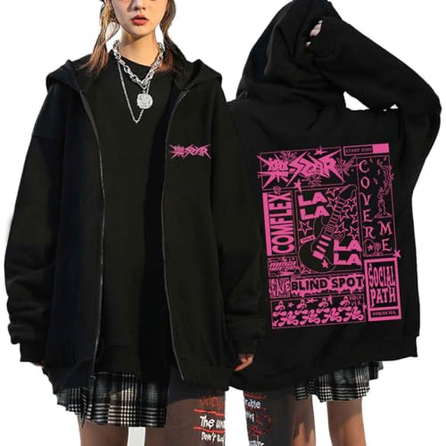 NCTCITY Damen Kapuzenjacke KPOP Stray Kids 樂-Star Y2K E-Girl Zip Up Hoodies Freizeit Streetwear Sweater Langarm Top Harajuku Oversized Jacke Sweatshirt SKZ BangChan Changbin Hyunjin Han Felix von NCTCITY