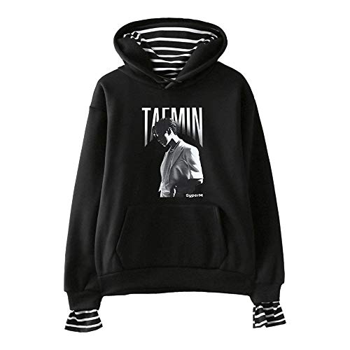 NCTCITY Damen Kapuzenpullover Fake Zwei Hoodies Drucken Sweater Lange Ärmel Sweatshirts für Fans Taemin von NCTCITY