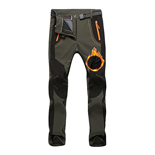 NCTCITY Damen Wanderhose Wasserdicht Atmungsaktiv Softshellhose Thermohose Gefütterte Outdoorhose Winddicht Gefüttert Skihose Warm Verdickte Snowboardhose Winter Trekkinghose Funktionshose von NCTCITY