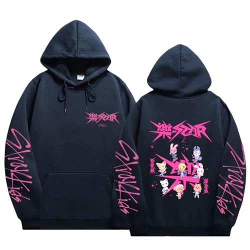 NCTCITY Herren Damen Kapuzenpullover Freizeit Hoodie Sweatshirt KPOP Stray Kids 樂-Star Bedrucken Niedlicher Cartoon Langarm Streetwear Tops SKZ BangChan Lee Know Changbin Hyunjin Han Felix von NCTCITY