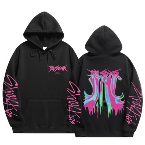 NCTCITY Herren Damen Kapuzenpullover Freizeit Hoodie Sweatshirt KPOP Stray Kids 樂-Star Bedrucken Niedlicher Cartoon Langarm Streetwear Tops SKZ BangChan Lee Know Changbin Hyunjin Han Felix von NCTCITY