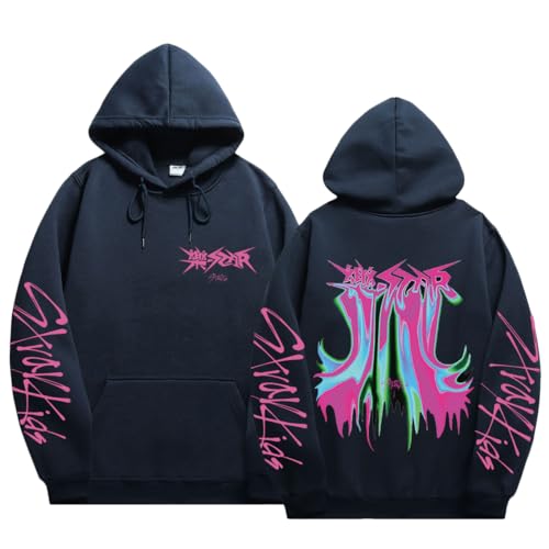 NCTCITY Herren Damen Kapuzenpullover Freizeit Hoodie Sweatshirt KPOP Stray Kids 樂-Star Bedrucken Niedlicher Cartoon Langarm Streetwear Tops SKZ BangChan Lee Know Changbin Hyunjin Han Felix von NCTCITY