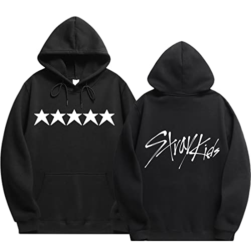 NCTCITY Herren Damen Kapuzenpullover Freizeit Langarm Hoodie Sweatshirt Stray Kids 5-Star Bedrucken Mantel Tops BangChan Changbin Hyunjin Felix Han von NCTCITY