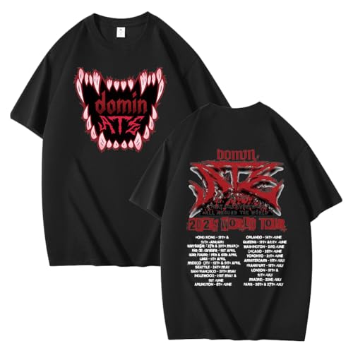 NCTCITY Herren Damen T-Shirt Stray Kids Dominate Bedruckte Beiläufige Tops Harajuku Kurzarm Baumwolle Lose Oberteile BangChan Lee Know Changbin Hyunjin Han Felix Seungmin I.N von NCTCITY