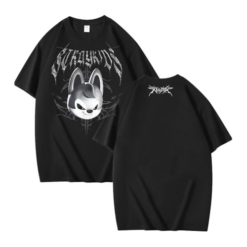 NCTCITY Herren Damen T-Shirt Stray Kids Dominate Bedruckte Beiläufige Tops Harajuku Kurzarm Lose Oberteile World Tour BangChan Lee Know Changbin Hyunjin Han Felix Seungmin I.N von NCTCITY