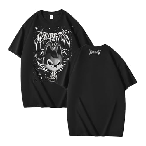 NCTCITY Herren Damen T-Shirt Stray Kids Dominate Bedruckte Beiläufige Tops Harajuku Kurzarm Lose Oberteile World Tour BangChan Lee Know Changbin Hyunjin Han Felix Seungmin I.N von NCTCITY