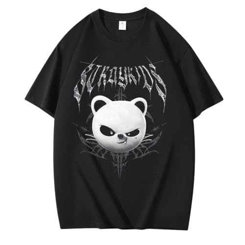 NCTCITY Herren Damen T-Shirt Stray Kids Dominate Bedruckte Beiläufige Tops Harajuku Kurzarm Oberteile World Tour BangChan Changbin Hyunjin Felix von NCTCITY