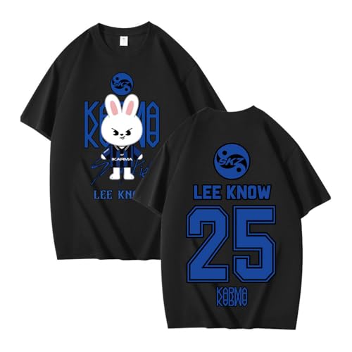 NCTCITY Herren Damen T-Shirt Stray Kids Karma süßes Cartoon-Tier Gedruckt Beiläufige Tops Baumwolle Harajuku Kurzarm Oberteile BangChan Lee Know Changbin Hyunjin Han Felix Seungmin I.N von NCTCITY