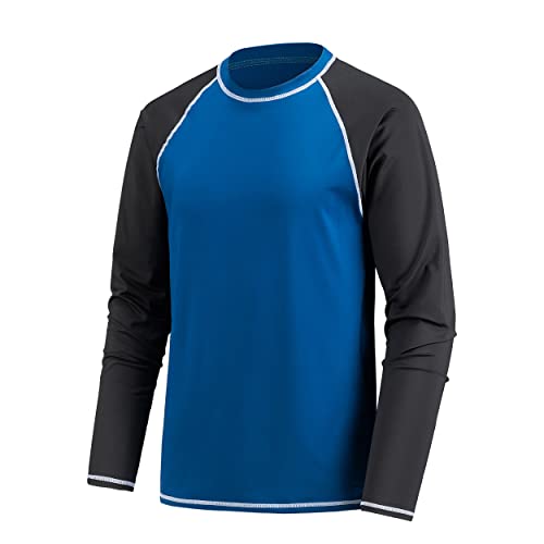 NCTCITY Herren Langarmshirt Rash Guard Shirts UPF 50+ UV Sonnenschutz Schwimmshirts Leicht Schnelltrocknend Atmungsaktiv Funktionsshirt Surf Laufen Angeln Wandern Outdoor Trainingsshirt von NCTCITY