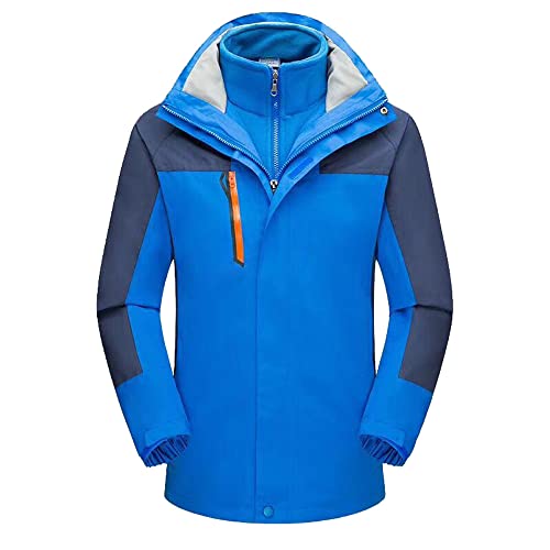 NCTCITY Herren Softshelljacke 3 in 1 Wasserdicht Winterjacke Skijacke Funktionsjacke Warm Fleecejacke Regenjacke Atmungsaktiv Winddichte Wanderjacke Freizeitjacke mit Kapuze Camping Outdoormantel von NCTCITY