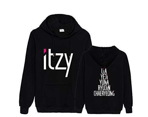 NCTCITY KPOP ITZY Bedrucken Kapuzenpullover Freizeit Langarm Hoodies Langärmliges Loose Streetwear Sweater Top für Herren und Damen YUNA RYUJIN CHAERYEONG LIA YEJI von NCTCITY