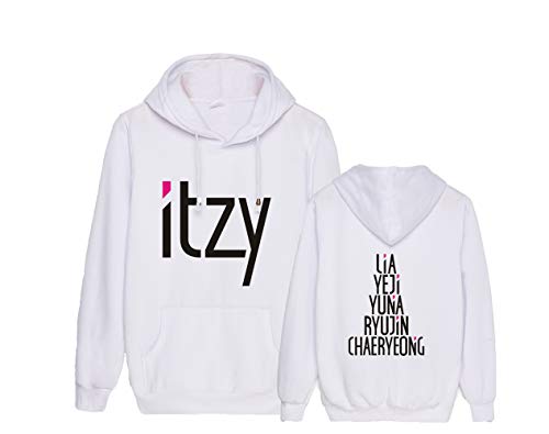 NCTCITY KPOP ITZY Bedrucken Kapuzenpullover Freizeit Langarm Hoodies Langärmliges Loose Streetwear Sweater Top für Herren und Damen YUNA RYUJIN CHAERYEONG LIA YEJI von NCTCITY