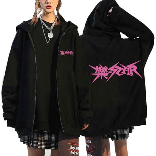 NCTCITY Kapuzenjacke KPOP Stray Kids 樂-Star Y2K E-Girl Zip Up Hoodies Freizeit Streetwear Sweater Langarm Top Harajuku Oversized Jacke Sweatshirt SKZ BangChan Changbin Hyunjin Han Felix von NCTCITY
