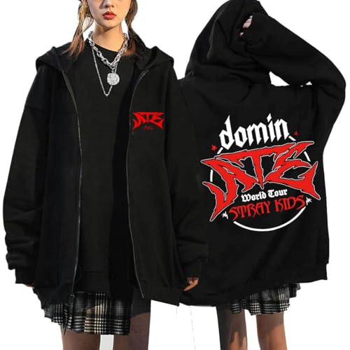 NCTCITY Kapuzenjacke Stray Kids ATE Y2K E-Girl Zip Up Hoodies Freizeit Streetwear Sweater Langarm Top Harajuku Jacke Sweatshirt BangChan Lee Know Changbin Hyunjin Han Felix Seungmin I.N von NCTCITY