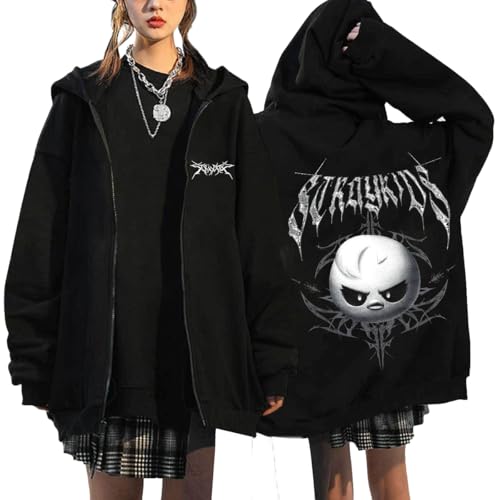 NCTCITY Kapuzenjacke Y2K E-Girl Zip Up Hoodies Freizeit Streetwear Sweater Top Harajuku Jacke Sweatshirt Stray Kids Dominate World Tour BangChan Lee Know Changbin Hyunjin Han Felix Seungmin I.N von NCTCITY