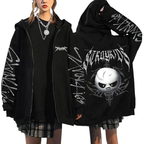 NCTCITY Kapuzenjacke Y2K E-Girl Zip Up Hoodies Freizeit Streetwear Sweater Top Harajuku Jacke Sweatshirt Stray Kids Dominate World Tour BangChan Lee Know Changbin Hyunjin Han Felix Seungmin I.N von NCTCITY