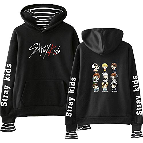 NCTCITY Kapuzenpullover Fake Zwei Hoodies Loose Sweater Lange Ärmel Sweatshirts Hip Hop Pullover Tops Bang Chan Changbin Hyunjin Felix Seungmin Jeongin Jisung Minho Woojin NCTCITY Kapuzenpullover Fake Zwei Hoodies Loose Sweater Lange Ärmel Sweatshirts Hip Hop Pullover Tops Bang Chan Changbin Hyunjin Felix Seungmin Jeongin Jisung Minho Woojin von NCTCITY