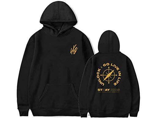 NCTCITY Kapuzenpullover Freizeit Langarm Hoodies Streetwear Sweater Stray Kids Unlock: GO LIVE IN Life Bedrucken Tops Herbst Winter von NCTCITY