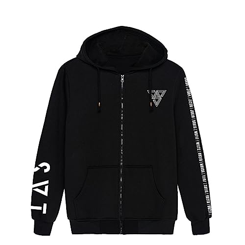 NCTCITY Kapuzenpullover Freizeit Langarm Zip-Hoodies Langärmliges Loose Streetwear Sweater Top für Herren und Damen von NCTCITY