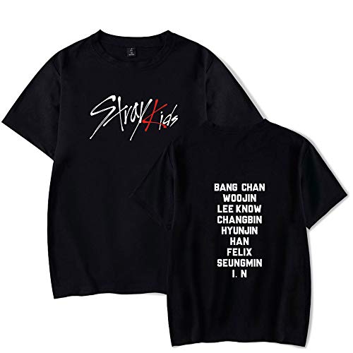 NCTCITY T-Shirt Bedrucktes Sommer Unisex Beiläufige Lose Tops Rundhals Kurzarm T-Shirts Bang Chan Changbin Hyunjin Felix Seungmin Jeongin Jisung Minho Woojin von NCTCITY