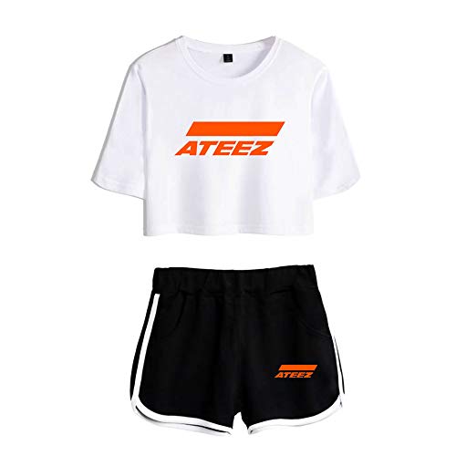NCTCITY T-Shirts und Hosen Set Shorts Sommer Crop Tops Anzug Frauen Bauchfrei Oberteile Sport Kurze Hose Set Aufdruck Bekleidungs HONGJOONG SEONGHWA Yunho YEOSANG SAN MINGI WOOYOUNG JONGHO von NCTCITY