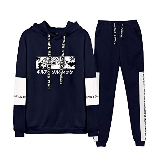 NCTCITY Trainingsanzug 2 Stück Bekleidungsset Kapuzenpullover Hoodie Top + Lange Hose Sportanzug Japanischer Anime Jogginganzug von NCTCITY