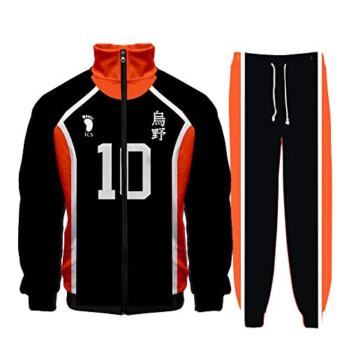 NCTCITY Trainingsanzug 2 Stück Bekleidungsset Sweatjacke Mit Zip + Lange Hose Sportanzug Anime Sweatshirts Top Jogginganzug von NCTCITY