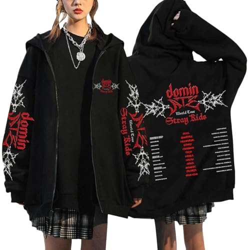 NCTCITY Unisex Kapuzenjacke Stray Kids Dominate Y2K E-Girl Zip Up Hoodies Freizeit Streetwear Sweater Langarm Top Harajuku Jacke Sweatshirt BangChan Lee Know Changbin Hyunjin Han Felix Seungmin I.N NCTCITY Unisex Kapuzenjacke Stray Kids Dominate Y2K E-Girl Zip Up Hoodies Freizeit Streetwear Sweater Langarm Top Harajuku Jacke Sweatshirt BangChan Lee Know Changbin Hyunjin Han Felix Seungmin I.N von NCTCITY